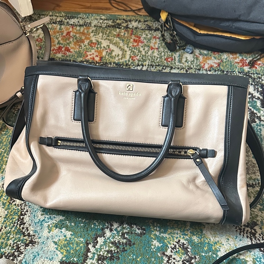 Kate Spade Black and Tan Satchel